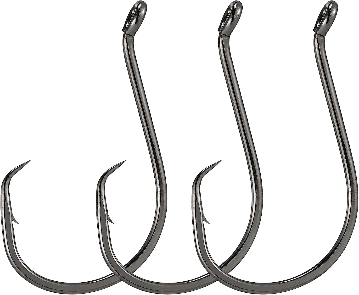 Fishing Ssw up Eye Circle Hook Live Bait Hook Black Nickel Sharp Offset Wide Gap Surf Fishing Catfish Bass Carp Bluegill Tuna Saltwater 1/0-10/0