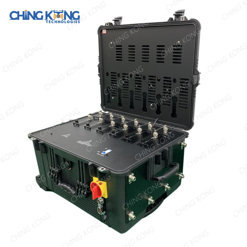 6 Bands 600W Draw-Bar Box Portable High Power Mobile Phone GPS RF Jammer