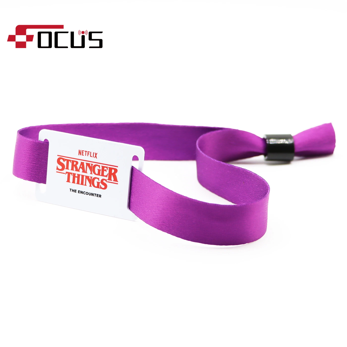 Custom Printing Polyester NFC Woven RFID Bracelet Woven Smart Wristband for Events