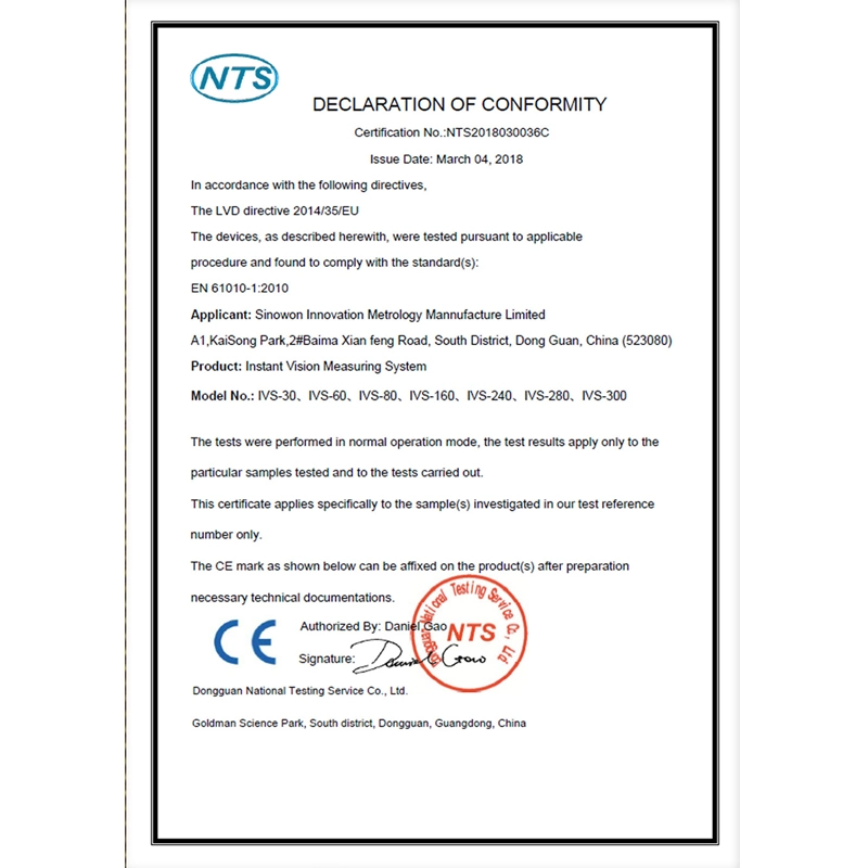 One Key Operation Instant Vision Measuring Instrument with Software Measurement