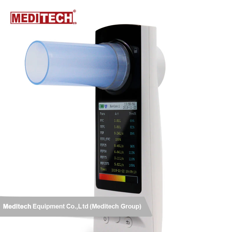 Lung Check Color Display Spirometer Medical Machine with Software and USB Portable Clinic Breathing Diagnostic Spirometer