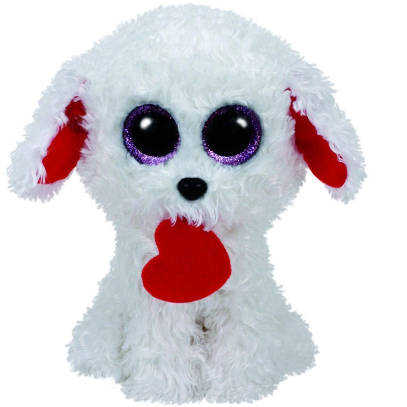 Perro de San Valentín con el corazón de juguetes de peluche 15 cm de Juguetes de Peluche Perro