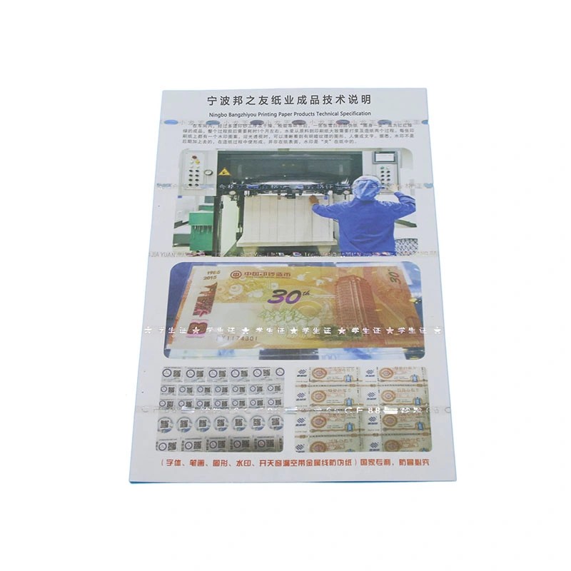 Custom Hot Stamping Hologram Security Paper Certificate and Document Printing