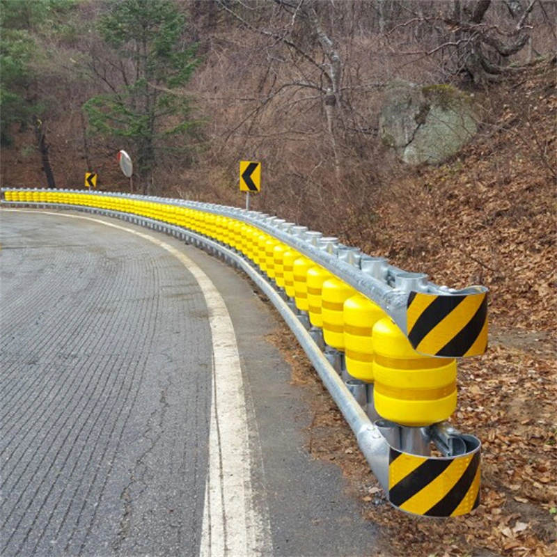 Factory Supply Export EVA Material Highway Protective Traffic Safety Rotary Barrel Bucket Rolling Guardrail Roller Barrier