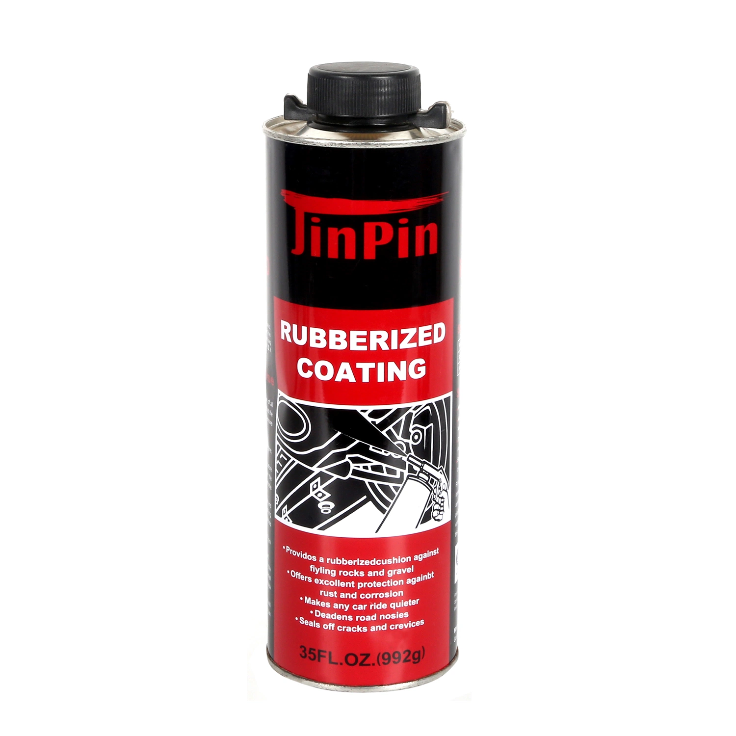 Car Care Product Undercoating with Water-Proof Black Rubberized for Automotive Paint Spray