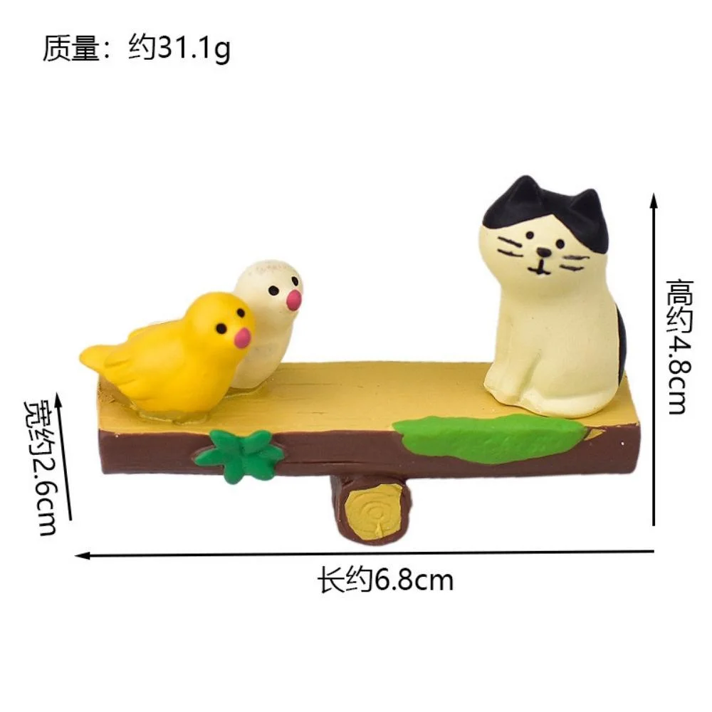 Garden Statue Resin Craft cute Cat Playing the Seesaw Sculpture Decoração de casa Wyz21888