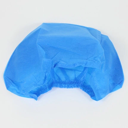 Disposable Clear Blue Plastic Shower Medical Hat Bouffant Medical Cap