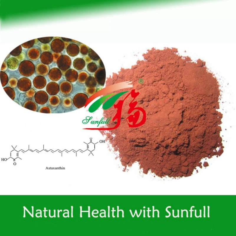 Extracto Botánico Nutural 1%~3% de polvo de la Astaxantina Astaxantina Natural/5% para el cuidado de piel oleorresinas usado en cosméticos antioxidante de suministro de fábrica