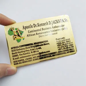 Custom Company Name/Logo Personalized Metal Business Name Card
