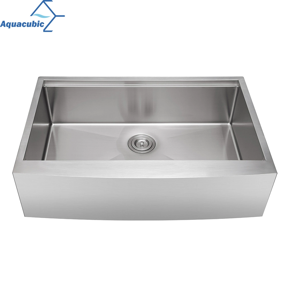 Factory Customization Farmhouse Apron Front Ledge Workstation Sink 16 Gauge 10 Inch Deep Single Bowl Stainless Steel Kitchen Sink