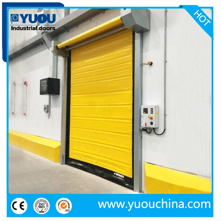 Industrial Automatic Insulated Fabric Rapid Roller Shutter Doors for Warehouse Cooler Room