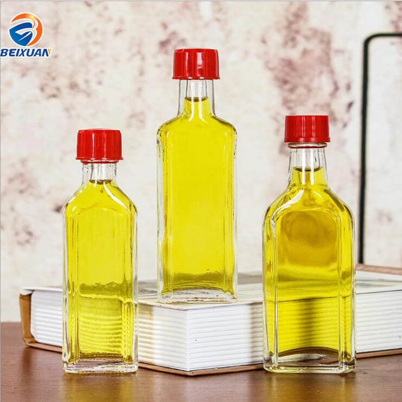 25ml Safflower Oil Glass Bottle Wind Medicated Oil Bottle for Health with Small Colored Plastic Cap