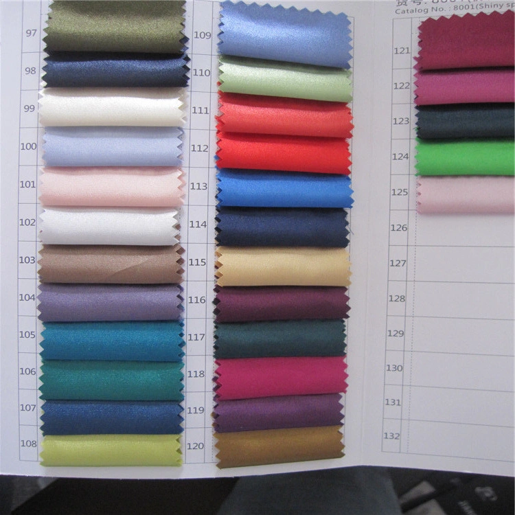 100% RPET/ Recycled 50d*75D Woven Textile Waterproof Polyester Silk Spandex Satin Lining Fabric for Dress