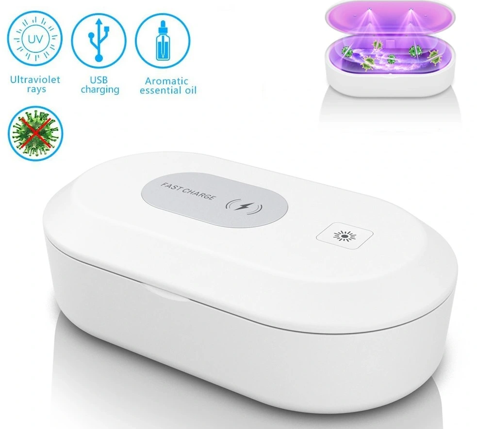 Mobile Phones Sanitizer Box UV Light with Wireless Charger