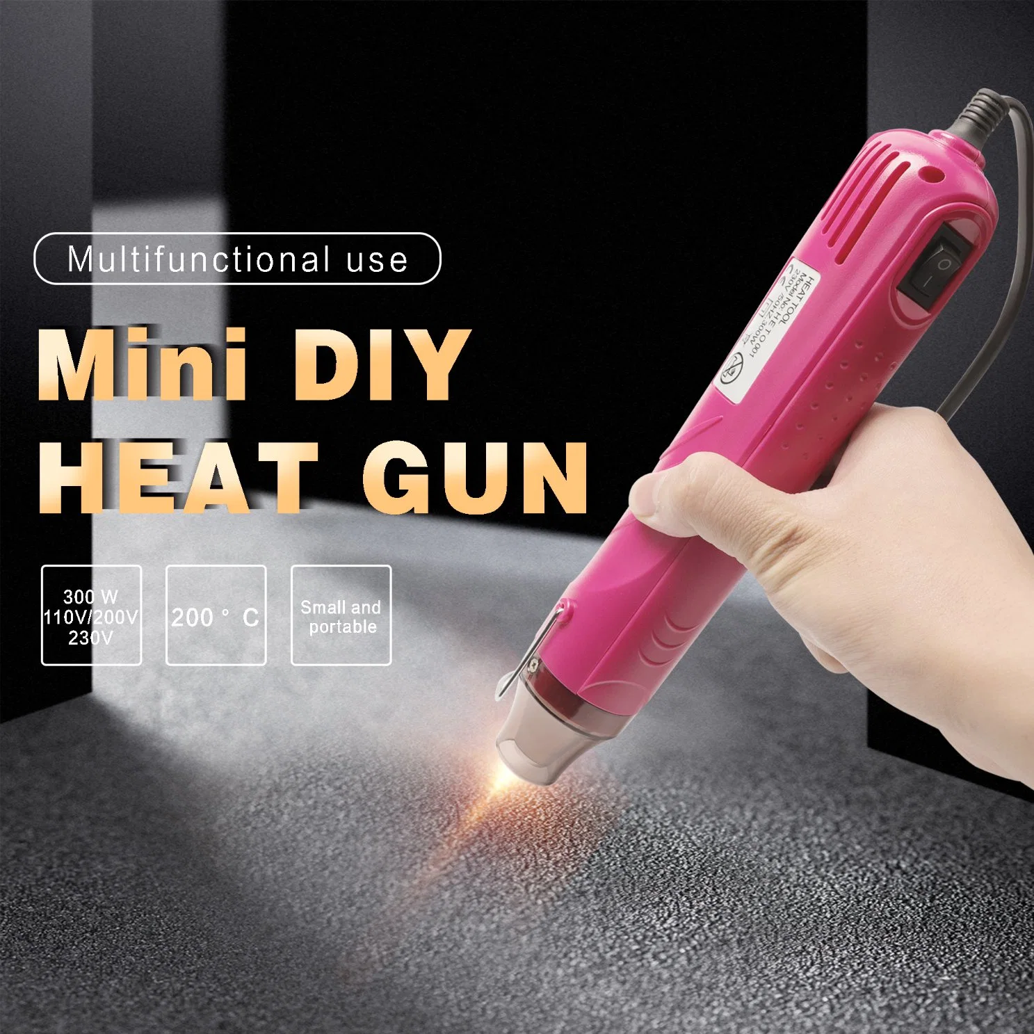 21332 110V 220V Mini Handheld Hot Air Gun 300W Portable Heat Gun for DIY Craft Embossing