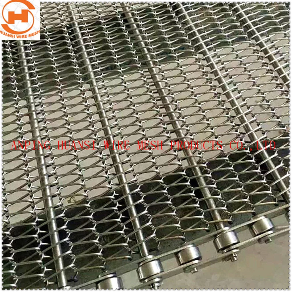 Stainless Steel Chain Roller Metal Wire Mesh Conveyor Belt