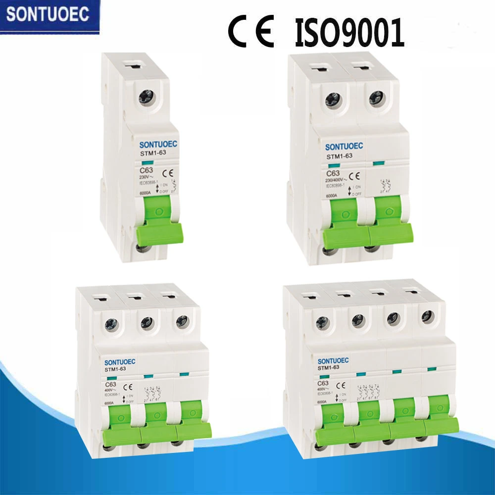 Single Pole Smart MCB Circuit Breaker Stm1-63 1p 32A High Breaking Capacity