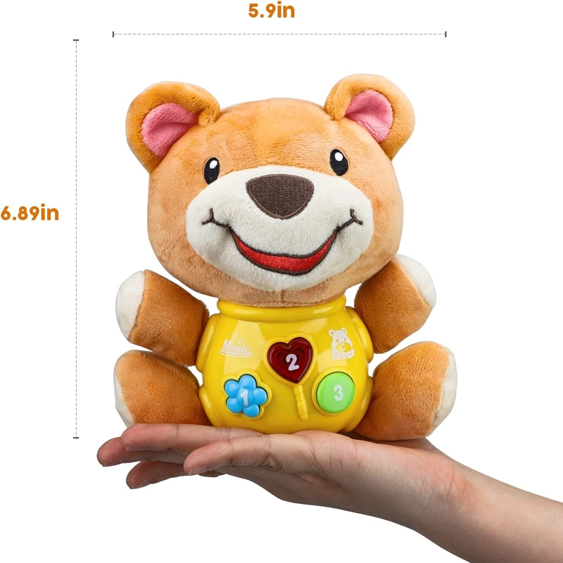 Bebé Juguetes Musicales juguetes Toddle iluminan bebé lindo oso de peluche juegos de aprendizaje de juguete para bebé niño niña bebé juguetes interactivos