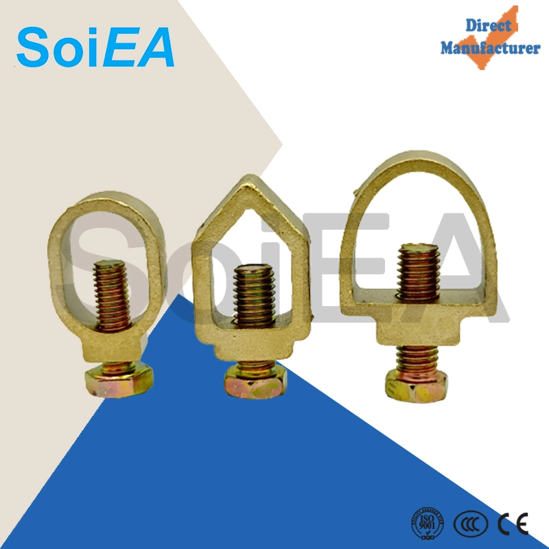 Earthing Accessories Earth Rod Clamp Tape Clamp 5/8" Ground Rod Clamp/ Rod to Conductor/Brass Earthing Clamps