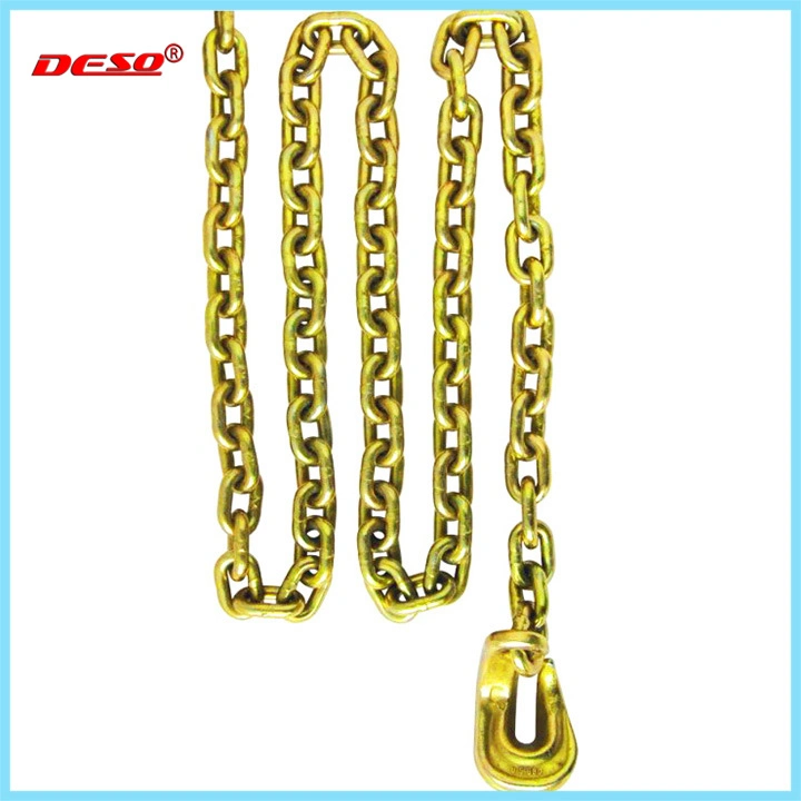 5/16"*15feet G80 Yellow Zinc Lifting Chain with Bent Hook