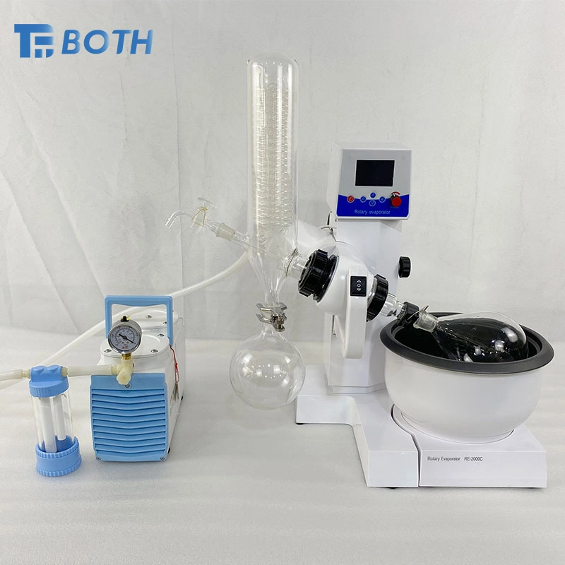 1L 3L 5L Laboratory Rotary Evaporator with Rotating Evaporation Flask and Heating Elements of PTFE Seal Water/Oil Bath