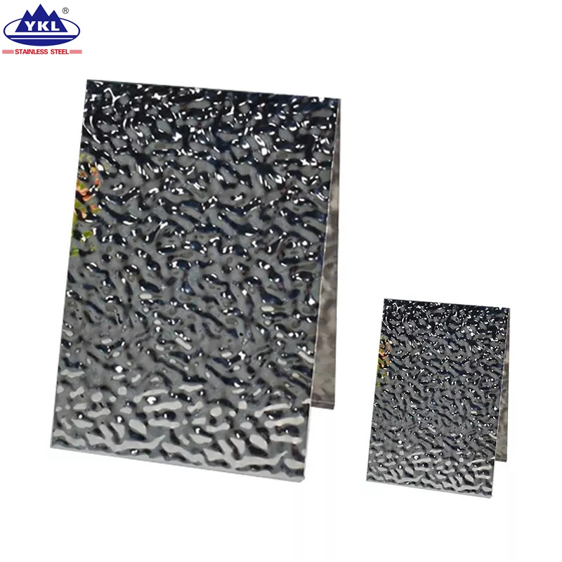 Ss 201 430 304 Wall Panel Water Ripple Hammered Stainless Steel Sheet