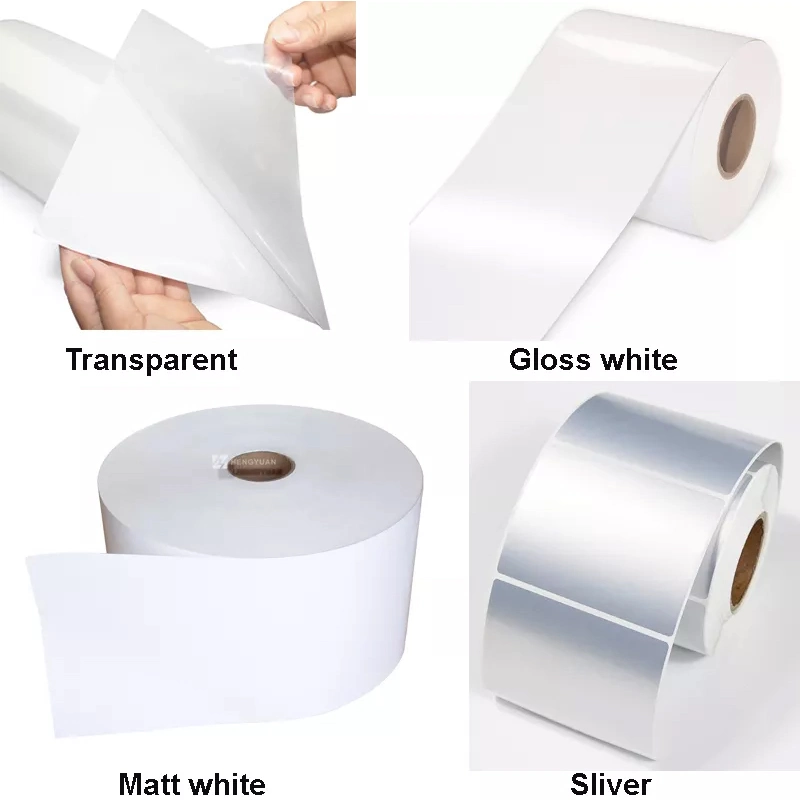 precio de fábrica de papel de etiqueta en blanco de la etiqueta de rollo Jumbo térmico resistente al agua sinteticas etiqueta térmica rollo Jumbo