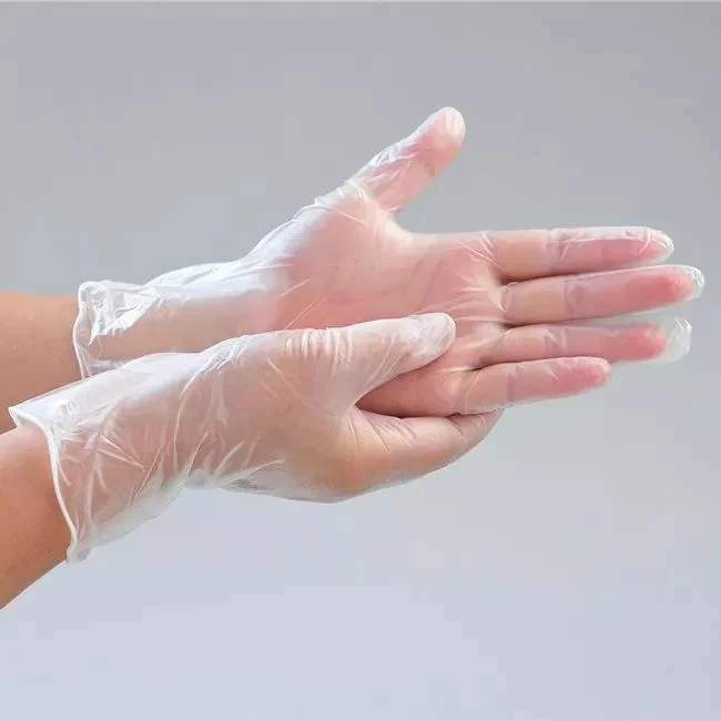 PVC Exame Blend de nitrilo sem pó Trabalho Guantes Palma de luvas de nitrilo