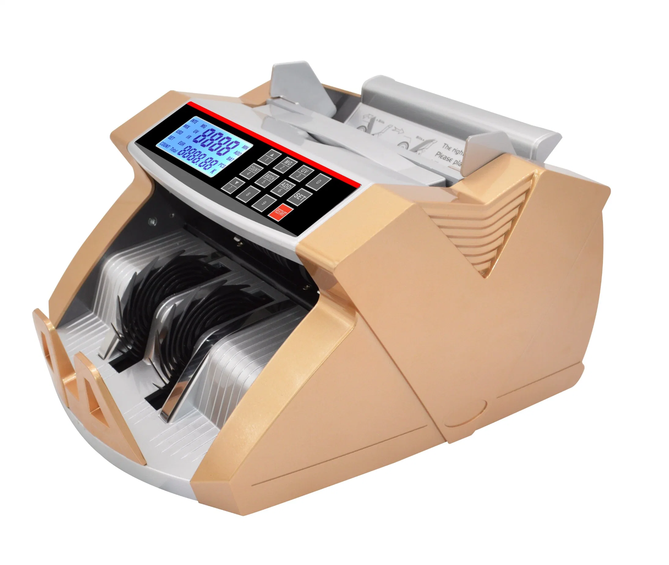 JN-2040 Golden LCD Money/Bill/Cash Counter машина с УФ&amp;Mg