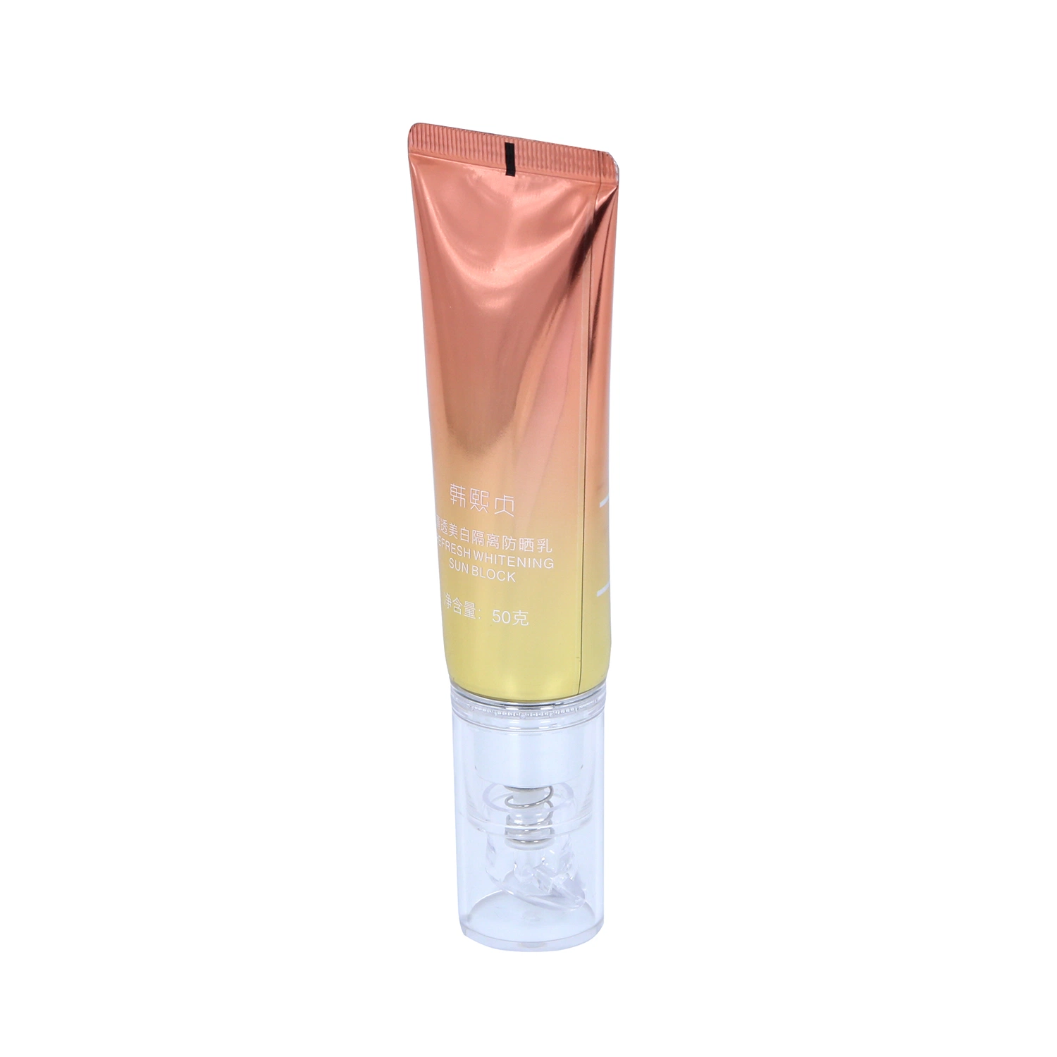 70ml Tube en plastique Tube PE Tube Al-Plastique avec Pompe à Lotion sous Vide