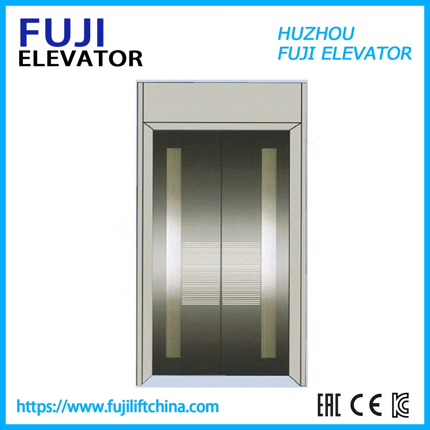 Hairline Stainless Steel 450-1600 Kgs FUJI High quality/High cost performance Export Wooden Case Manned Home Lift