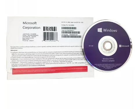 Microsoft Windows 10 Professional 64 Bit OEM DVD Package Activation Online Windows 10