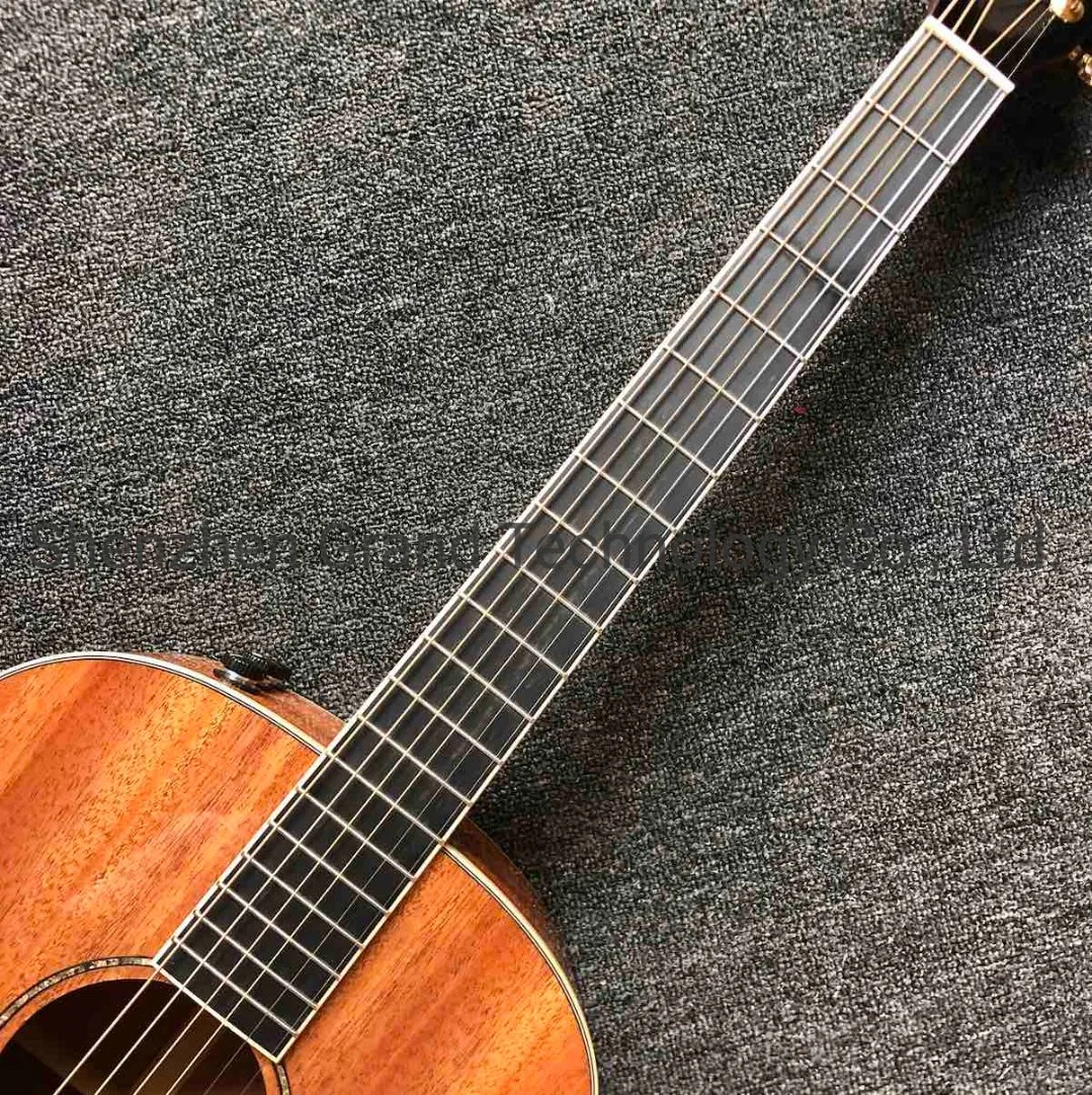 Custom 39" Aaaa Alle Mahagoni Ahorn Binding Acoustic Guitar