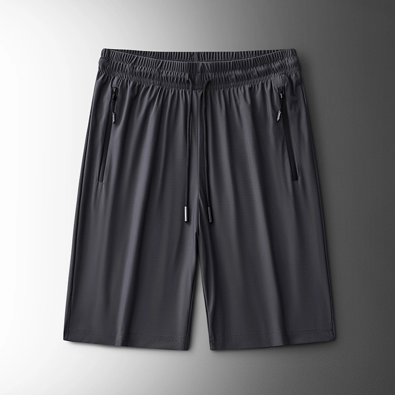 Os homens de alta qualidade em curto com a ponta metálica cordão última moda e elegante Shorts Bermuda casual de nylon / Poliéster tingido simples