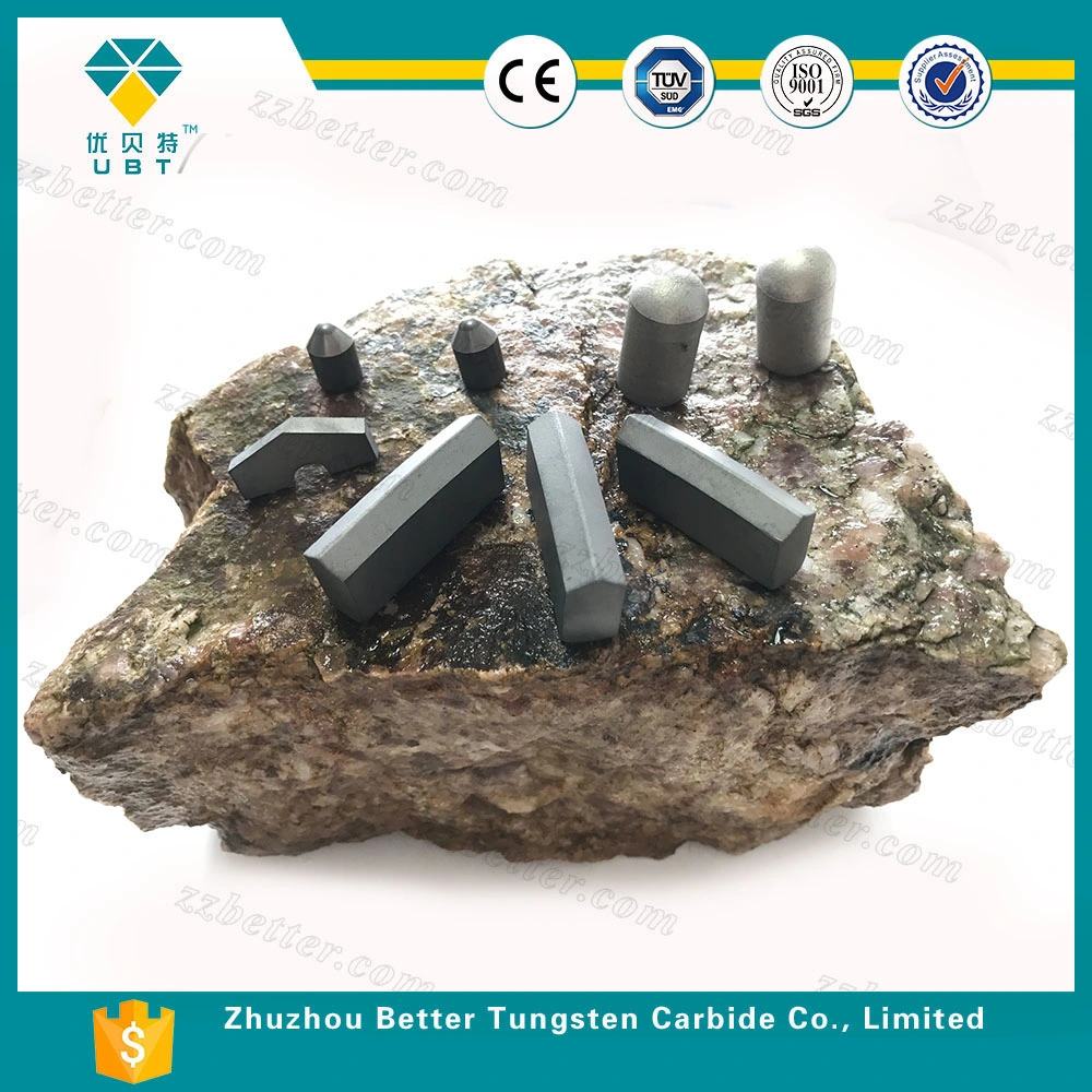 Insertar el cincel de carburo de tungsteno de alta calidad de Gaza durante la perforación de roca plana