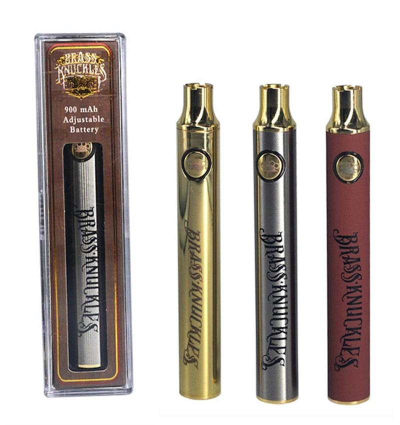 Bk Brass Knuckles Battery E Cigarette 900mAh Batteries for Cartridges Disposable/Chargeable Vape