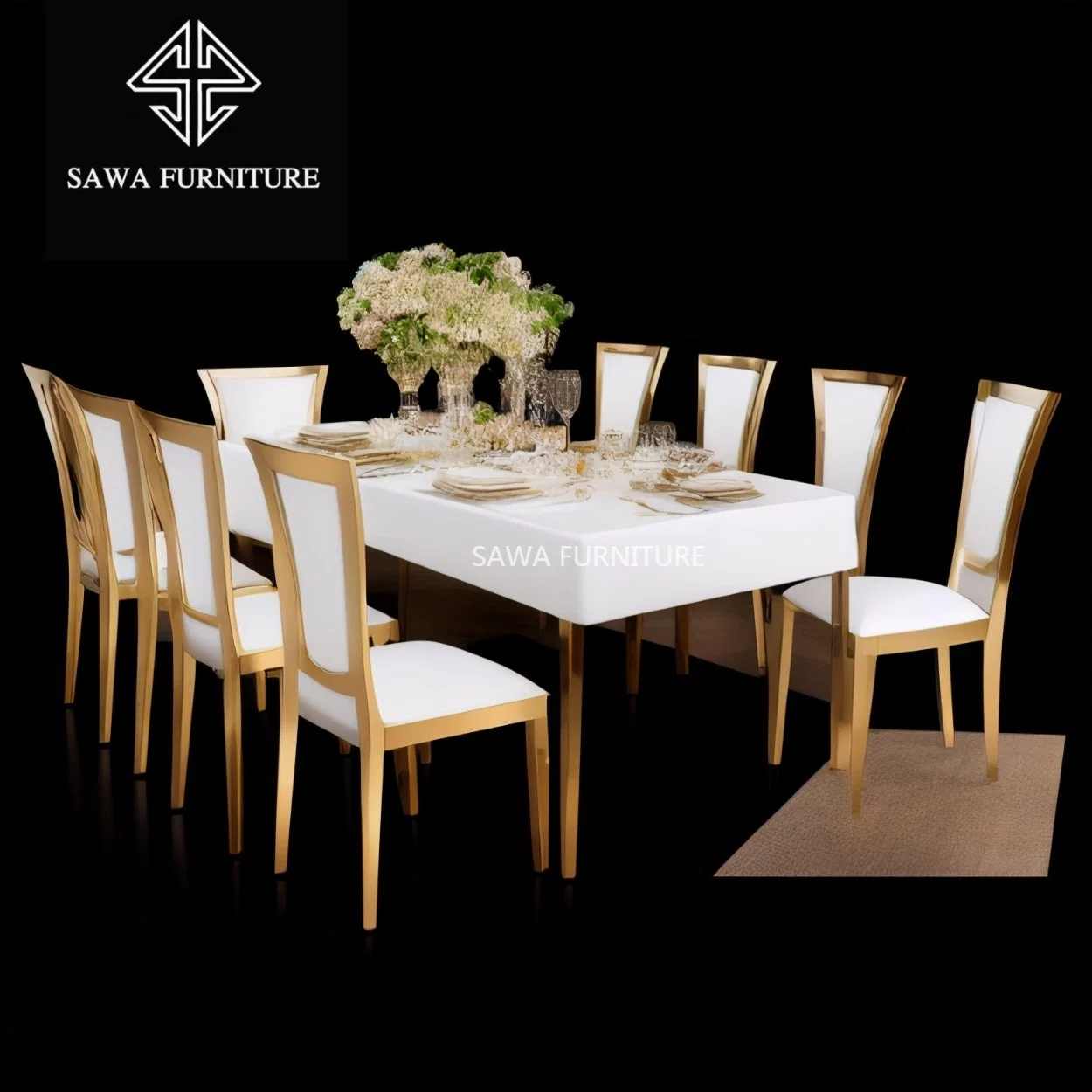 Luxuoso experiência de jantar de casamento em aço inoxidável - impressione os hóspedes com Design e estilo modernos