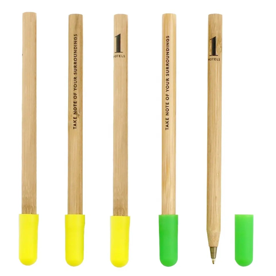Custom Laser Logo Pens Eco Friendly Bamboo Wooden Promotion Ballpoint Ball Pen School Office