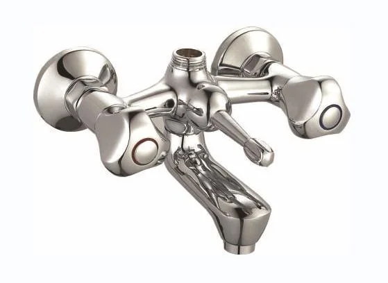 New Design Wall Mounted Double Handle 2-Holes Faucet for Bathroom