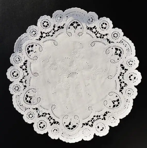 Libro Blanco de Doilies Rectangular desechables de papel de torta de Doilies 2021