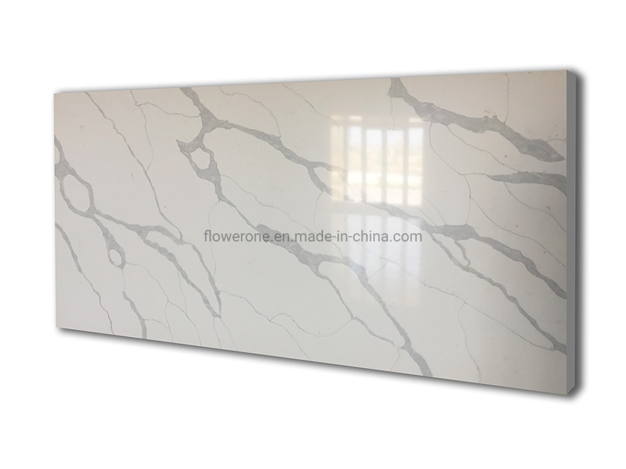 Fábrica de China Piedra de Cuarzo Slab Calacatta mármol Blanco Piedra Natural Granito Mayoreo superficie sólida Cocina personalizada encimera de cuarzo