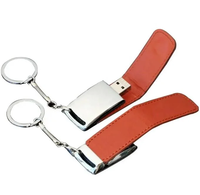 Logo Embossed Hot Leather USB Flash Drive