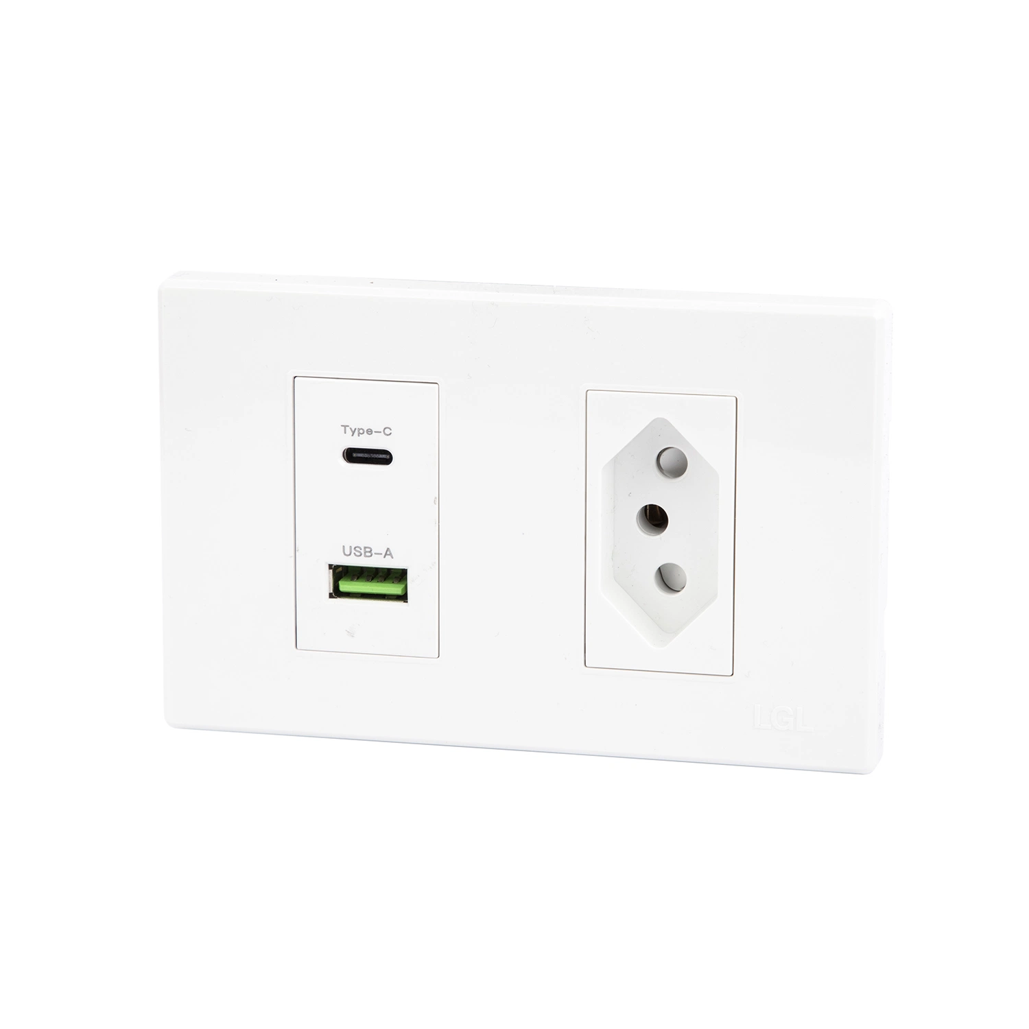 2023 Hot Sales Customized White Color Wall Brazil Outlet Brazilian 3 Pin Power Socket