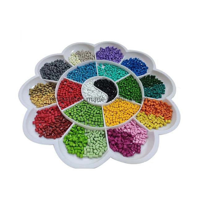 Commerce de gros PP PE ABS PLA EVA Colorant matériau plastique en vrac de pastilles de couleur de particules des granules de plastique PET Masterbatch