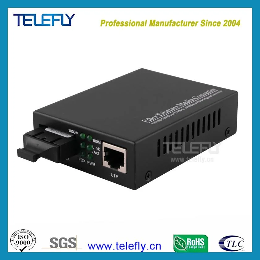 Gigabit Sc 20km Single-Mode Dual Ethernet Fiber Media Converter Price for 20km