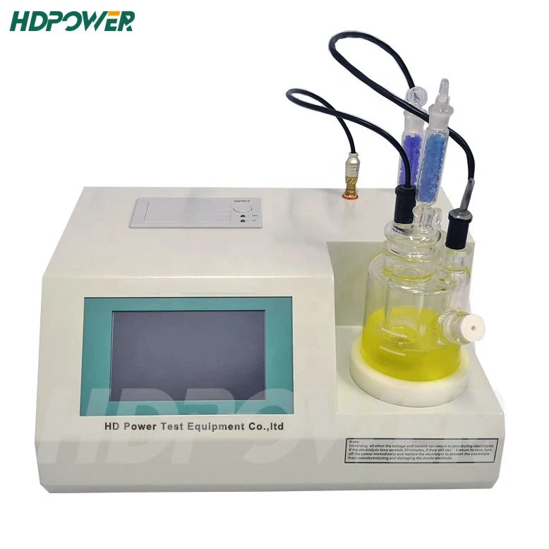 Comprobador de humedad Karl Fischer Medidor de punto de rocío de aceite aceite automática el contenido de agua Tester Comprobador de humedad de aceite de instrumento de prueba de laboratorio