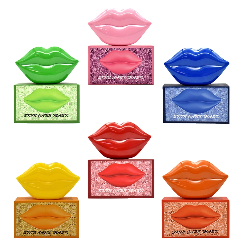 Wholesale/Supplier Pink Moist Cosmetic Lip Patches Collagen Crystal Lip Enhancement Gel Patches Can Be Customized Private Logo