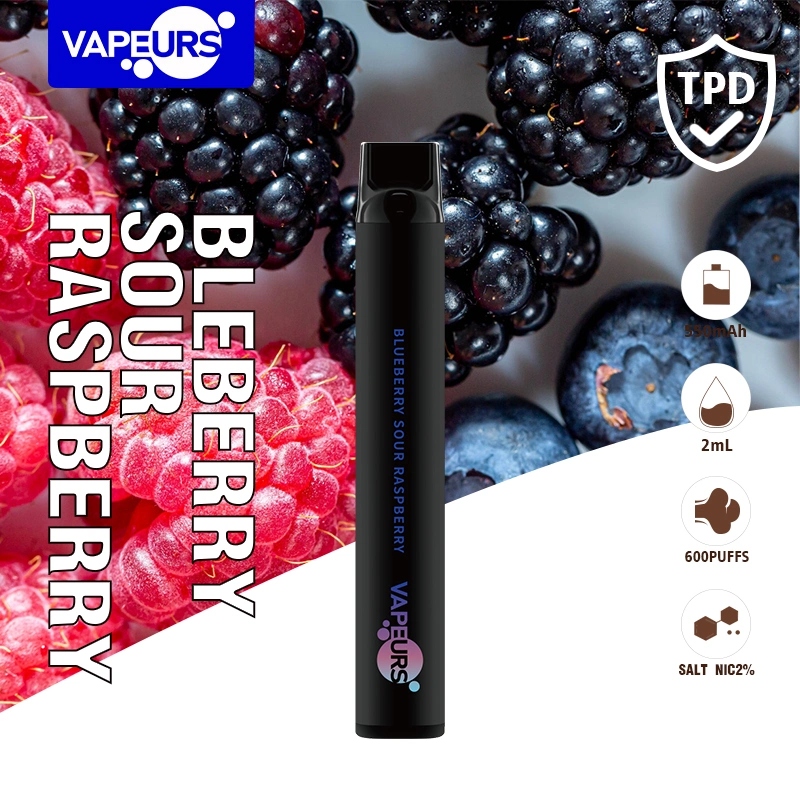 French Wholesale Vapeurs 600 Puffs Tpd Vapotage Jetable Einweg Disposable Vape Pod