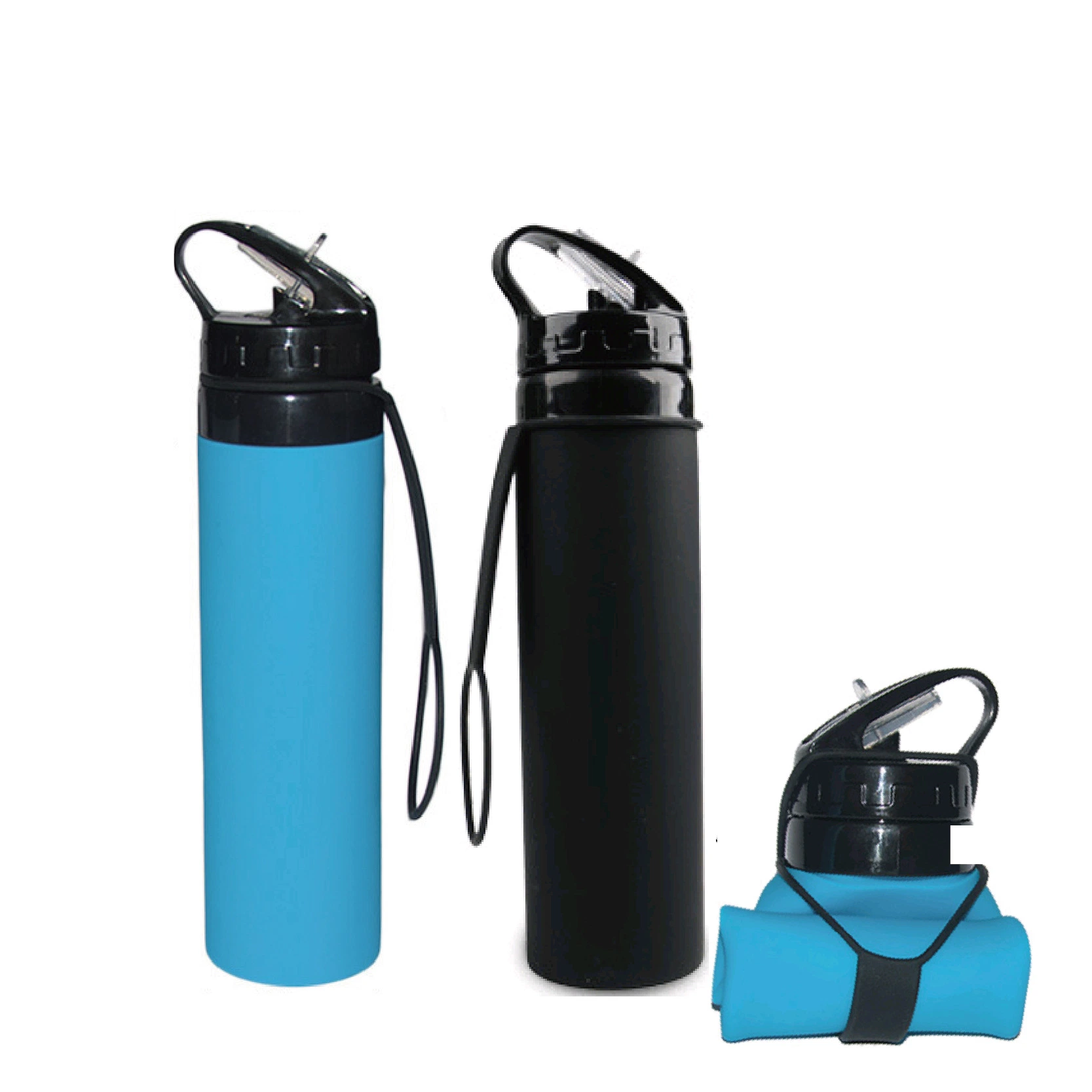 Food Grade Silicone Expandable Bicycle Collapsible Water Bottle