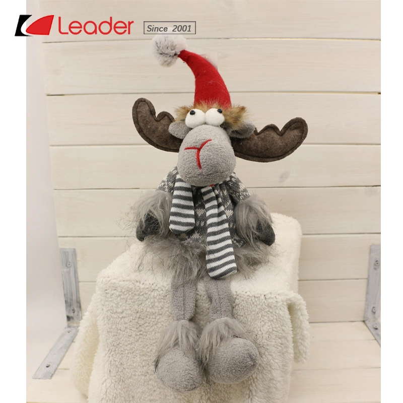 Tissu nordique enchantée assis Gnome Craft avec chapeau en pointillés marron long pour la décoration de Noël et de cadeaux des fêtes, de personnaliser votre propre tissu poupées de couture